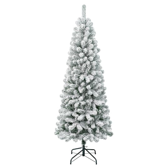 6ft. Unlit Acacia Medium Flocked Artificial Christmas Tree